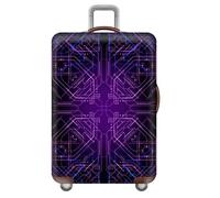 Treer Housse Valise Protection Cabine S/M/L/XL, Protege Valise de Voyage Soute Élastique Avec Fermeture Éclair Lavable Anti Poussière Anti Rayures pour 18 à 32 Pouces (Estilo Visual 3,M)