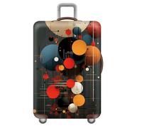 Treer Housse Valise Protection Cabine S/M/L/XL, Protege Valise de Voyage Soute Élastique Avec Fermeture Éclair Lavable Anti Poussière Anti Rayures pour 18 à 32 Pouces (Estilo Visual 2,S)