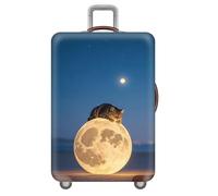 Treer Housse Valise Protection Cabine S/M/L/XL, Protege Valise de Voyage Soute Élastique Avec Fermeture Éclair Lavable Anti Poussière Anti Rayures pour 18 à 32 Pouces (Planeta 9,L)