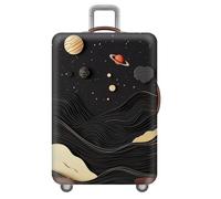 Treer Housse Valise Protection Cabine S/M/L/XL, Protege Valise de Voyage Soute Élastique Avec Fermeture Éclair Lavable Anti Poussière Anti Rayures pour 18 à 32 Pouces (Planeta 1,M)