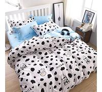 Treer - Juego de Funda nórdica Juego de Cama Completo de 3 Piezas Juego de Ropa Minimalista de Efectos Material 100% algodón, Fresco y Transpirable (220 * 240CM,Becerro)