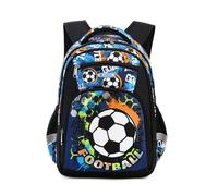 Treer Mochila Escolar Fútbol 3D, Escolar Mochila Niños/Niñas, Mochila Niño 6-16 Años, Mochila Colegio para Alumnos de Preescolar, Primaria y Secundaria (16”,Fútbol)