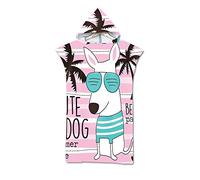 Treer Poncho Toalla con Capucha, Adulto Verano Playa Natación Surf Albornoz para Cambiarse de Ropa Toalla de Microfibra Albornoces Nadar Playa Baño (75 * 110cm,Perro)