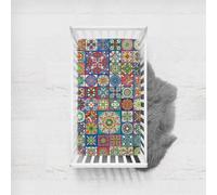 Treer Sabanas Bajeras para Cuna Bebe, Bohemia Sábana Bajera Ajustable Minicuna Funda Capazo Transpirable Universal Protectores De Colchonetas para Niña y Niño (Estilo 5,45x90cm)