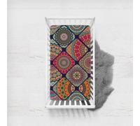 Treer Sabanas Bajeras para Cuna Bebe, Sábana Bajera Ajustable Minicuna Funda Capazo Transpirable Universal Protectores De Colchonetas para Niña y Niño (Boho 5,65x95cm)