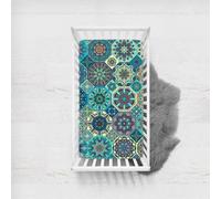 Treer Sabanas Bajeras para Cuna Bebe, Sábana Bajera Ajustable Minicuna Funda Capazo Transpirable Universal Protectores De Colchonetas para Niña y Niño (Boho 1,80x160cm)