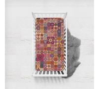 Treer Sabanas Bajeras para Cuna Bebe, Sábana Bajera Ajustable Minicuna Funda Capazo Transpirable Universal Protectores De Colchonetas para Niña y Niño (Boho 7,65x95cm)