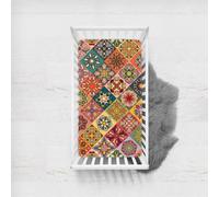 Treer Sabanas Bajeras para Cuna Bebe, Sábana Bajera Ajustable Minicuna Funda Capazo Transpirable Universal Protectores De Colchonetas para Niña y Niño (Boho 6,65x95cm)