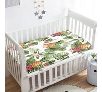 Treer Sabanas Cuna Minicuna, 3D Piña Funda Capazo Sabanas Carrito Bebe Acogedor y Transpirable Protector Colchon Cuna para Rectangula Colchón de Bebé (Verde,120x60x20cm)