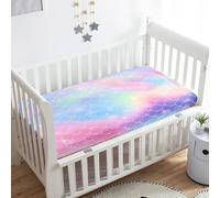 Treer Sabanas Cuna Minicuna, Funda Capazo Sabanas Carrito 3D Escama de Pez Bebe Acogedor y Transpirable Protector Colchon Cuna para Rectangula Colchón de Bebé (Tie-dye,95x65x10cm)