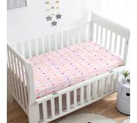 Treer Sabanas Cuna Minicuna, Puntos 3D Funda Capazo Sabanas Carrito Bebe Acogedor y Transpirable Protector Colchon Cuna para Rectangula Colchón de Bebé (Rosa claro,120x60x20cm)