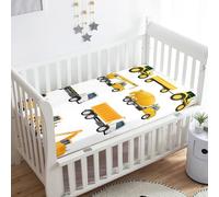 Treer Sabanas Cuna Minicuna, Vehículos 3D Capazo Sabanas Carrito Bebe Acogedor y Transpirable Protector Colchon Cuna para Rectangula Colchón de Bebé (Camión,90x40x10cm)