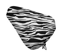 Treer Style Animale 3D Housses de Selle Imperméables pour Selle de Vélo, Housse de Pluie pour Siège de Vélo Avec Cordon de Serrage, pour Vélos de Route/VTT (Negro Blanco 5,2 Piezas)