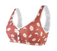 Treer Sujetador Sin Aros Tallas Grandes Push Up, Sujetador Sin Aros ni Costuras Copa Completa Suave Comodos con Bandolera Ajustable para Uso Diario Mujer Pechos Generosos (44/100,338 Marron)