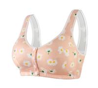 Treer Sujetador Sin Aros Tallas Grandes Push Up, Sujetador Sin Aros ni Costuras Copa Completa Suave Comodos con Bandolera Ajustable para Uso Diario Mujer Pechos Generosos (46/105,338 Rose Clair)