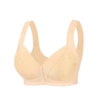 Treer Sujetador Sin Aros Tallas Grandes Push Up, Sujetador Sin Aros ni Costuras Copa Completa Suave Comodos con Bandolera Ajustable para Uso Diario Mujer Pechos Generosos (38/85A,329 Beige)