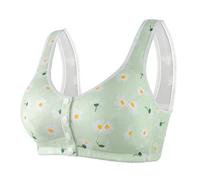 Treer Sujetador Sin Aros Tallas Grandes Push Up, Sujetador Sin Aros ni Costuras Copa Completa Suave Comodos con Bandolera Ajustable para Uso Diario Mujer Pechos Generosos (40/90,338 Vert Clair)