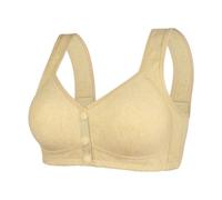 Treer Sujetador Sin Aros Tallas Grandes Push Up, Sujetador Sin Aros ni Costuras Copa Completa Suave Comodos con Bandolera Ajustable para Uso Diario Mujer Pechos Generosos (48/110,328 Amarillo)
