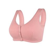 Treer Sujetador Sin Aros Tallas Grandes Push Up, Sujetador Sin Aros ni Costuras Copa Completa Suave Comodos con Bandolera Ajustable para Uso Diario Mujer Pechos Generosos (50/115,333 Rosa)