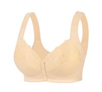 Treer Sujetador Sin Aros Tallas Grandes Push Up, Sujetador Sin Aros ni Costuras Copa Completa Suave Comodos con Bandolera Ajustable para Uso Diario Mujer Pechos Generosos (4o/90C,327 Beige)