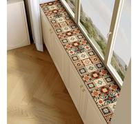 Treer Tapete para Alféizar de Ventana, Impresión Mandala Tapete Protector para Alféizar de Ventana - Diatomeas Absorbente y Antideslizante Lavable para Ventanales y Balcones (Marrón,30x100cm)