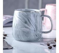 Treer Tazas de Desayuno Personalizada, 400 ml Taza Cerámica de Té, Taza de Café, Tazas Graciosas, para Regalo Cumpleaños Originales Amigo (1 Pieza,Mármol Gris)