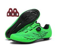 Treer Zapatillas Ciclismo Montaña, Zapatos Bicicleta Montaña para Hombre y Mujer, Zapatillas Ciclismo Verano Ligeras con Tacos SPD de 4 Hoyos Calzado Bicicleta Tamaño 37-48 EU (Verde,39)