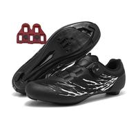 Treer Zapatillas Ciclismo Montaña, Zapatos Bicicleta Montaña para Hombre y Mujer, Zapatillas Ciclismo Verano Ligeras con Tacos SPD de 4 Hoyos Calzado Bicicleta Tamaño 37-48 EU (Negro,46)