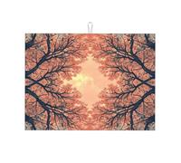 Trees are Blooming All Over The Sky. Tapete grande de microfibra para escurrir platos, reutilizable, lavable, para accesorios de cocina, 45,7 x 60,9 cm