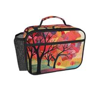 Trees from another world - Lonchera térmica para hombres y mujeres, lonchera personalizable con correa extraíble, gran capacidad con múltiples compartimentos para el trabajo, viajes, picnic y playa