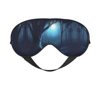 Trees in The Night Forest - Máscara de ojos opaca suave de doble cara para relajación, presión cero