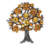 Trees of Life - Broche de cierre seguro multiusos con diseño de árboles de la vida, adorno delicado de solapa para reuniones y bufanda, talla única, como se describe