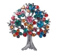 Trees of Life - Broche de cierre seguro multiusos con diseño de árboles de la vida, adorno delicado de solapa para reuniones y bufanda, talla única, como se describe