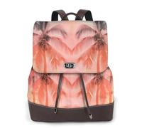 Trees under the setting sun - Mochila de viaje para mujer, mochila casual, mochila de cuero estampada para mujer para el trabajo