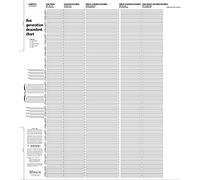 TreeSeek - Tabla de descendentes de 5 generaciones, en blanco, formas genealógicas para la historia de la familia y el trabajo de postre
