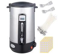 Treesunshine 10.8L Crisol de Velas, Kit De Fabricación De Fusión De Cera con boquilla de calentamiento, Máquina De Fusión De Cera Eléctrica De Para Hacer Vela,Pantalla LED de Temperatura
