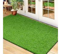 TREETONE - Alfombra de césped Artificial, 3 x 5 pies, Realista, para Interiores y Exteriores, césped Verde, raspador Multiusos de Entrada del hogar, Patio, césped, Perro, césped