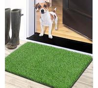 TREETONE Tapete de Puerta de césped Artificial, césped Falso Grueso para Interiores y Exteriores, Entrada, Patio, césped, tapete sintético Realista para Perros, 20 x 30 Pulgadas