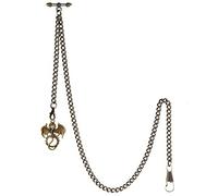 TREEWETO Albert - Reloj de bolsillo con cadena para hombre, 2 ganchos, diseño de dragón antiguo, diseño de colgante de bronce