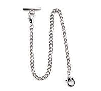 TREEWETO Reloj de bolsillo con cadena de chaleco de 37,5 cm, plateado/dorado, plata, Antiguo