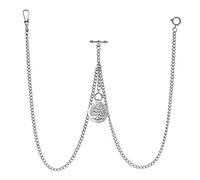 Treeweto - Reloj de bolsillo con cadena de doble alberto para hombre, 3 ganchos con colgante de árbol de la vida antiguo, diseño de árbol de la vida