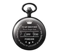 Treeweto - Reloj de bolsillo para hombre, regalo de aniversario para hombre, grabado «To My Brother», regalo para el día del padre, Navidad, cumpleaños
