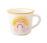 TREEWOO Lindo Tiempo Taza de Cerámica 380ML con Asa paraCafé Té Leche Agua Hombres Mujeres Navidad Cumpleaños Aniversario Acción de Gracias Regalo (Arco iris)