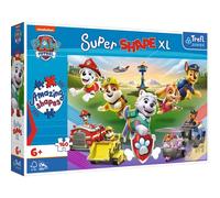 Trefl 160 XL Super Shape-Formas Locas, Piezas Grandes, Colores con Personajes de Cuentos de Hadas PSI Patrol, a Partir de 6 años Puzzle, Paw, Perros saltadores, Extra-Large (50021)
