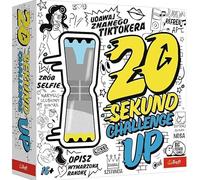 Trefl - 20 segundos Challenge UP, nuevo lanzamiento - Juego de mesa, más de 400 desafíos locos, tarjetas de desafío y reloj de arena, juego para adultos y niños a partir de 16 años