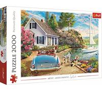 Trefl 2000 Piezas-Perros, Verano, Velero, Moderno DIY, Entretenimiento Creativo, Rompecabezas Clásicos con Animales, para Adultos y Niños a Partir de 12 Años Puzzle, Color Holiday Harbor (27124)