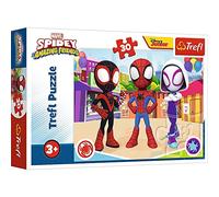Trefl 30 Piezas-Coloridos Héroes de Cuento de Marvel Spidey y Super Buddies, para Niños a partir de 3 años Puzzle, color and his amazing friends, las aventuras amigos (18285)