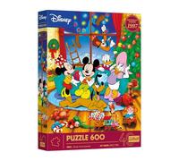Trefl - 40 Aniversario de Trefl: Disney, Mickey Mouse y Sus Amigos - Navidad - Puzle de 600 Piezas con los Personajes, Tanto para Adultos como para niñas y niños a Partir de 14 años