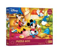 Trefl - 40 Aniversario de Trefl: Disney, Mickey Mouse y Sus Amigos - Puzle de 600 Piezas con los Personajes de Las películas clásicas, Tanto para Adultos como para niñas y niños a Partir de 14 años