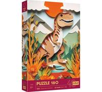 Trefl: 40 cumpleaños, Paper Art: Rompecabezas de dinosaurios - 160 piezas